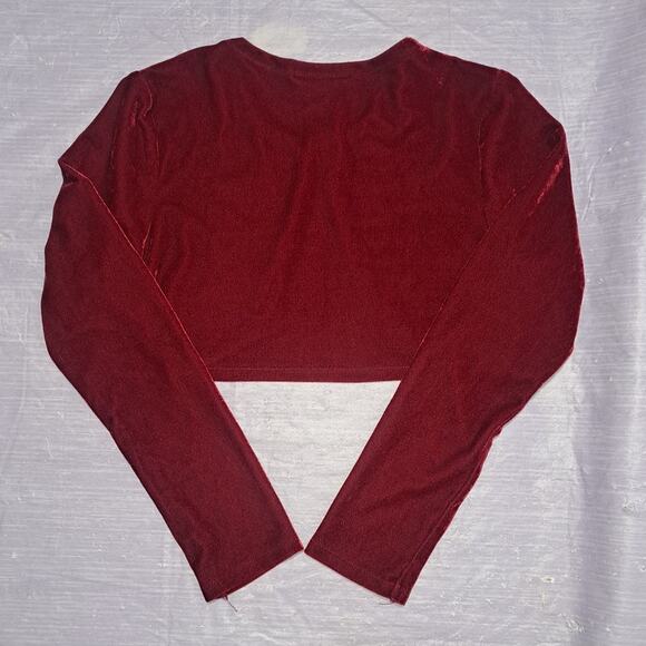 Bonnie Jean Red Ivory & Metallic Bow Front Plaid Dress with Cardigan Size 12 - Picture 11 of 14